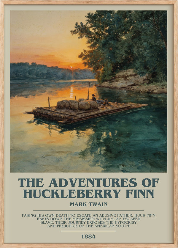 The Adventures of Huckleberry Finn Bookish Wall Art by Mark Twain