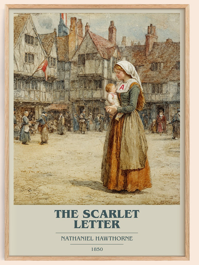 The Scarlet Letter Book Cover Poster by Nathaniel Hawthorne