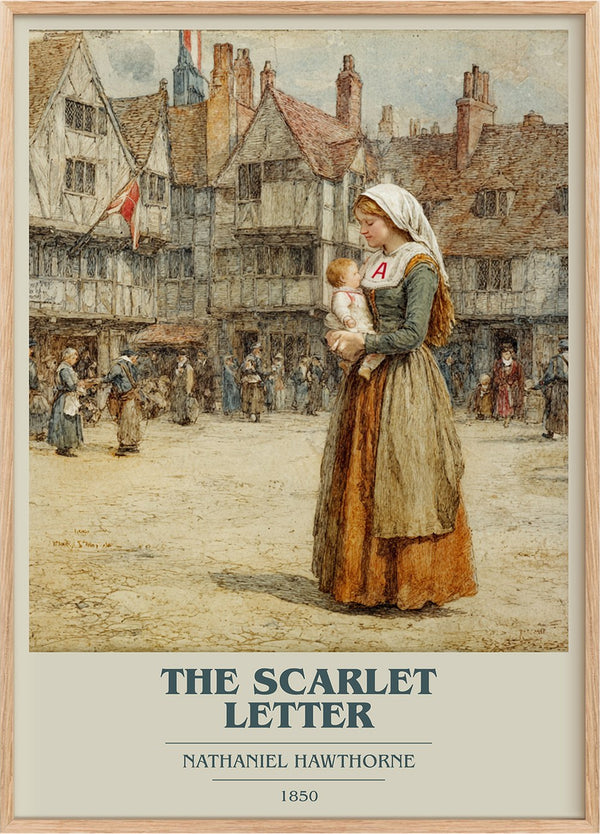 The Scarlet Letter Book Cover Poster by Nathaniel Hawthorne
