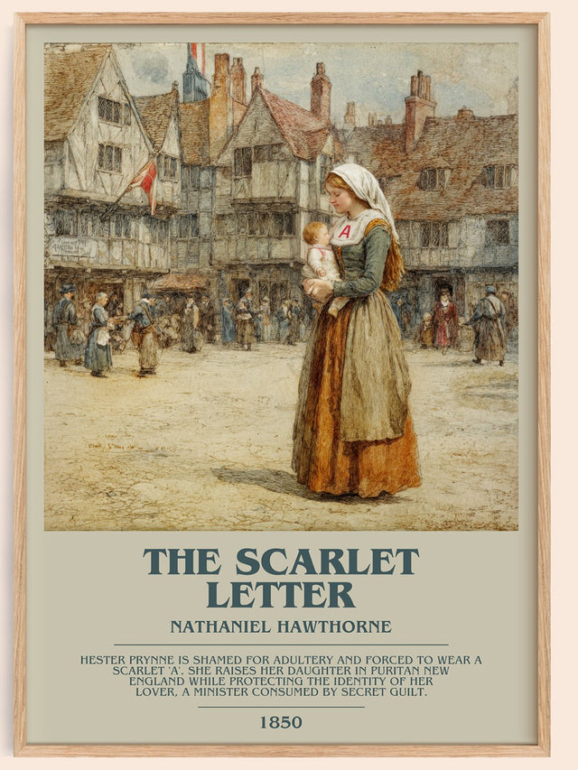 The Scarlet Letter Bookish Wall Art by Nathaniel Hawthorne