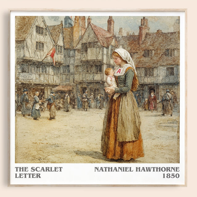 The Scarlet Letter Literary Art Print by Nathaniel Hawthorne