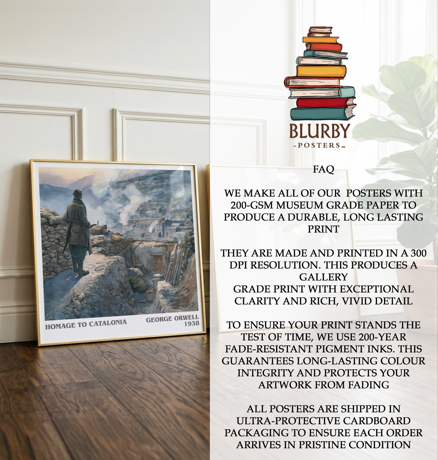 Homage to Catalonia Literary Art Print by George Orwell