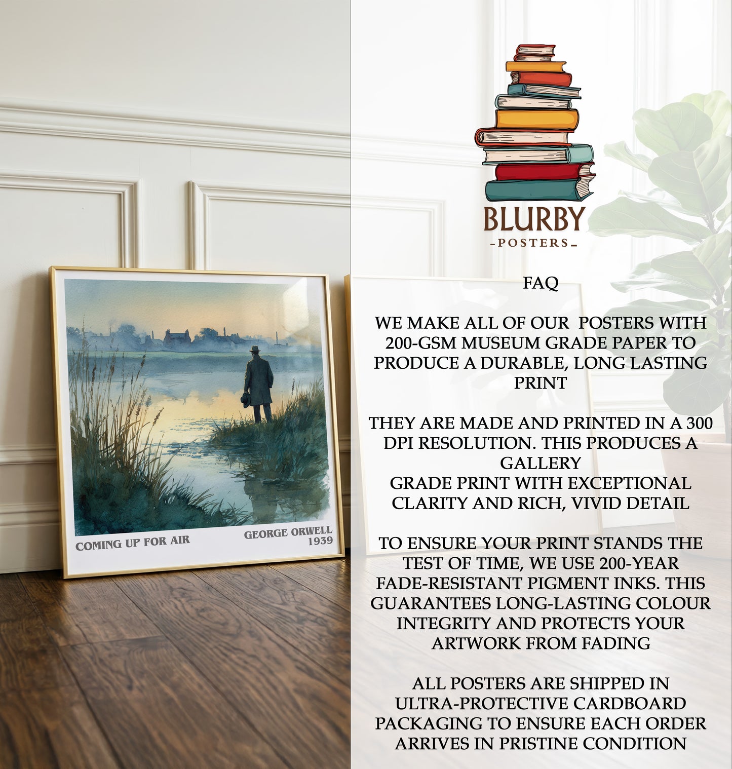 Coming Up for Air Literary Art Print by George Orwell