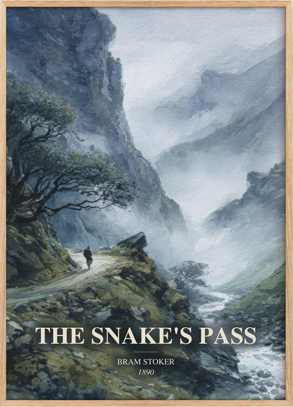 The Snake's Pass Book Watercolour Illustration by Bram Stoker