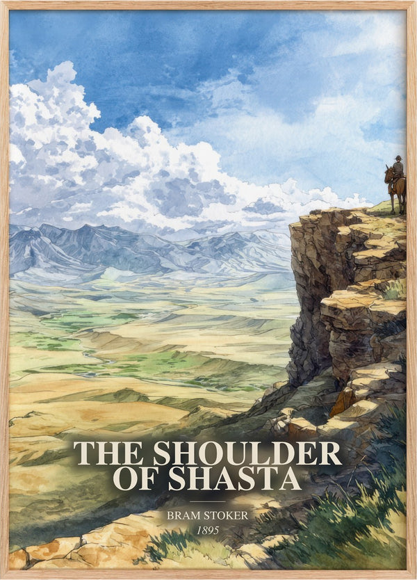 The Shoulder Of Shasta Book Watercolour Illustration by Bram Stoker