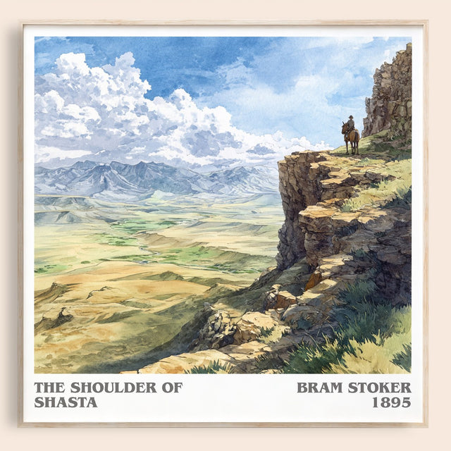 The Shoulder of Shasta Literary Art Print by Bram Stoker