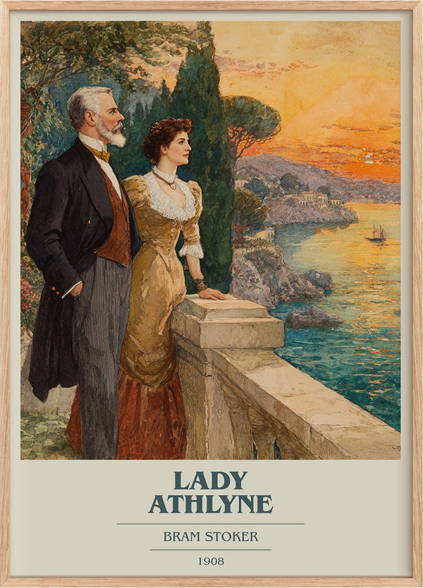 Lady Athlyne Book Cover Poster by Bram Stoker