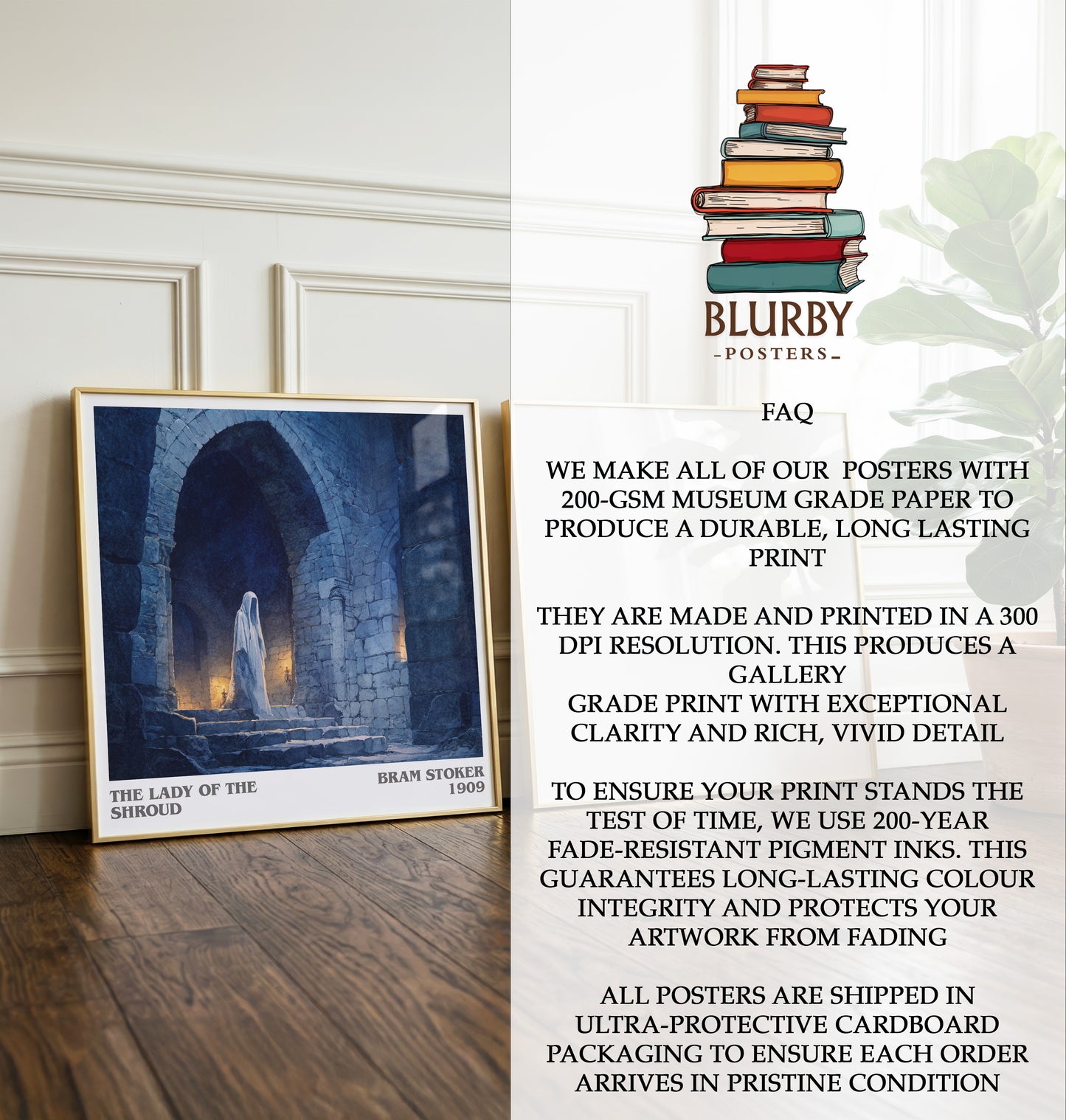 The Lady of the Shroud Literary Art Print by Bram Stoker