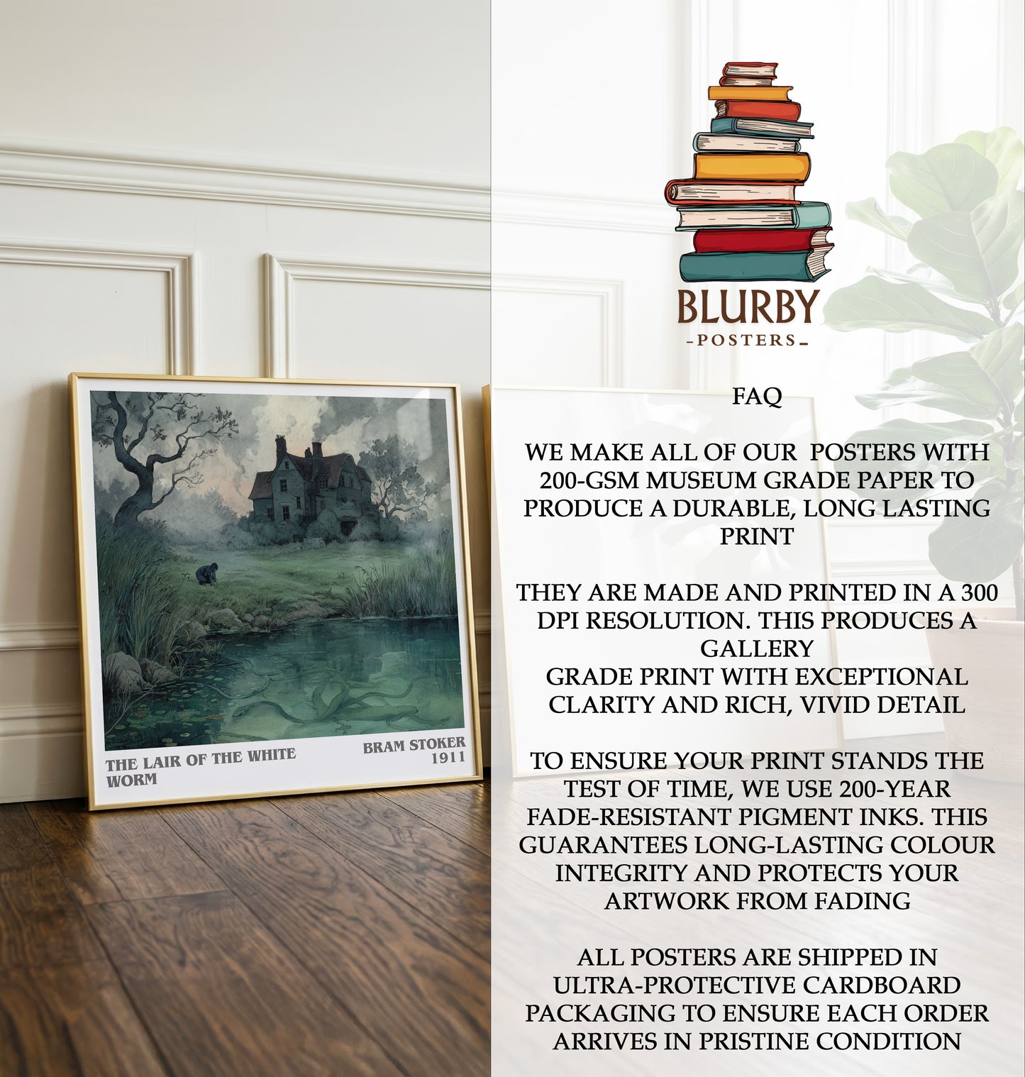 The Lair of the White Worm Literary Art Print by Bram Stoker