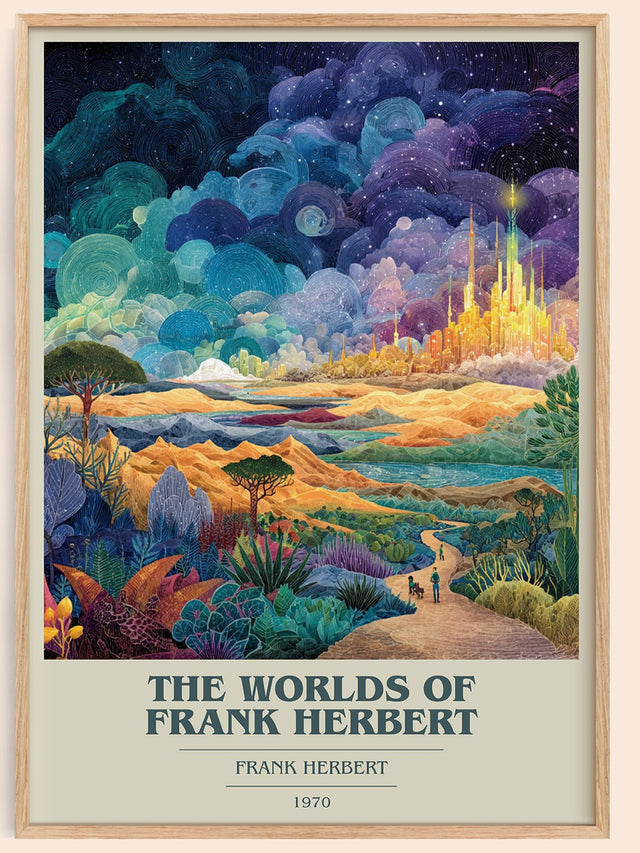 The Worlds of Frank Herbert Book Cover Poster by Frank Herbert