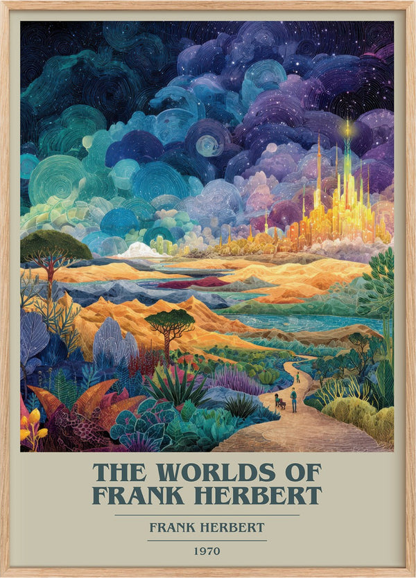 The Worlds of Frank Herbert Book Cover Poster by Frank Herbert