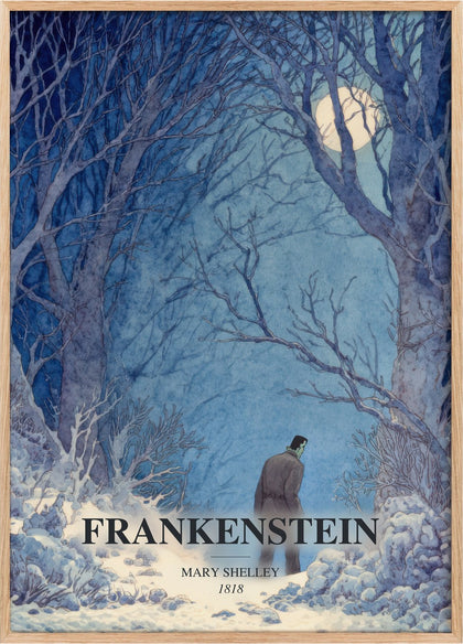 Frankenstein Book Watercolour Illustration by Mary Shelley