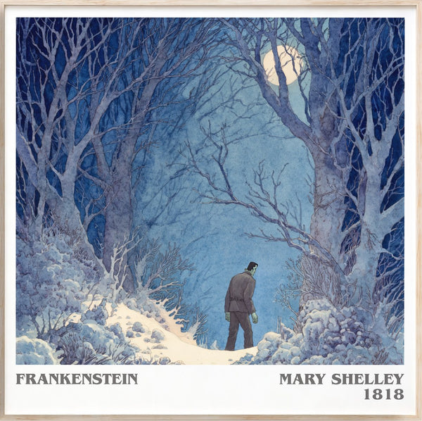 Frankenstein Literary Art Print by Mary Shelley