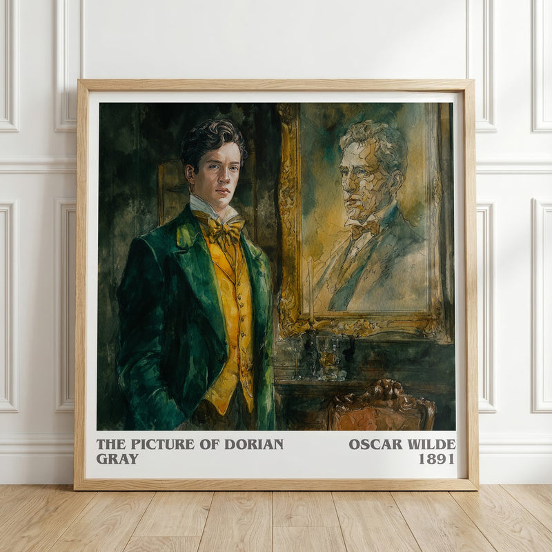 The Picture of Dorian Gray literary print in frame leaning in hallway – gothic wall art