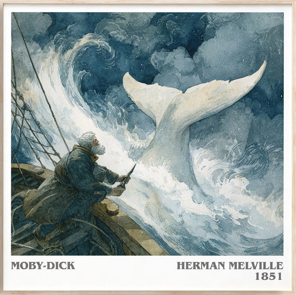 Moby Dick Literary Art Print by Herman Melville