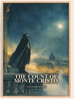 Count Of Monte Cristo Book Watercolour Illustration by Alexandre Dumas