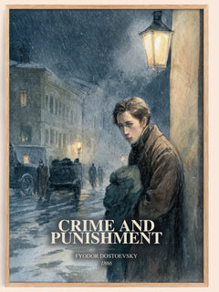 Crime And Punishment Book Watercolour Illustration by F. Dostoevsky