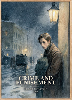 Crime And Punishment Book Watercolour Illustration by F. Dostoevsky