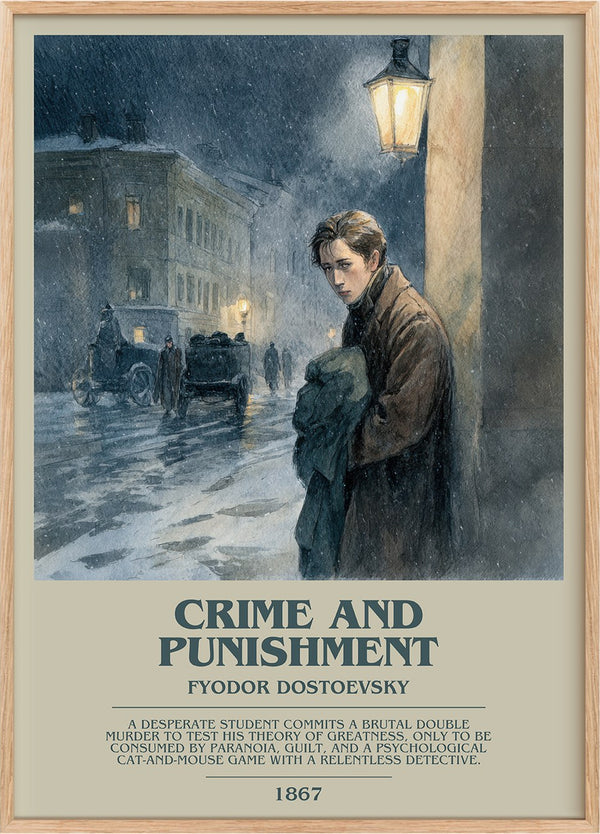 Crime And Punishment Bookish Wall Art by Fyodor Dostoevsky