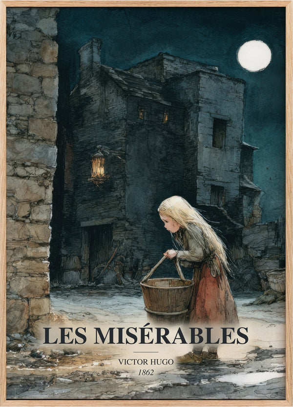 Les Misérables Book Watercolour Illustration by Victor Hugo