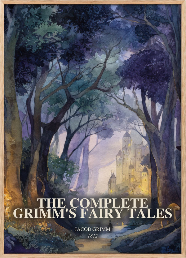 Complete Grimm's Fairy Tales Book Watercolour Illustration by J. Grimm
