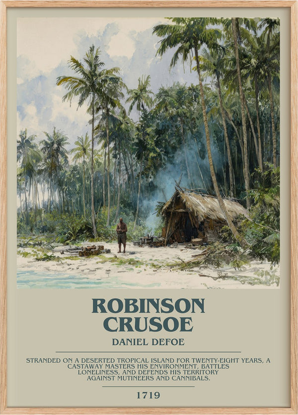 Robinson Crusoe Bookish Wall Art by Daniel Defoe