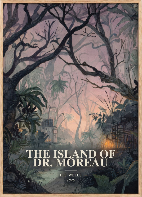 The Island Of Dr. Moreau Book Watercolour Illustration by H.G. Wells