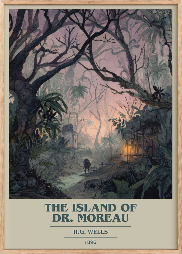 The Island Of Dr. Moreau Book Cover Poster by H.G. Wells