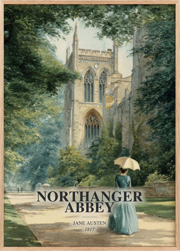 Northanger Abbey Book Watercolour Illustration by Jane Austen