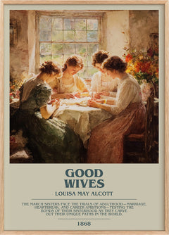 Good Wives Bookish Wall Art by Louisa May Alcott