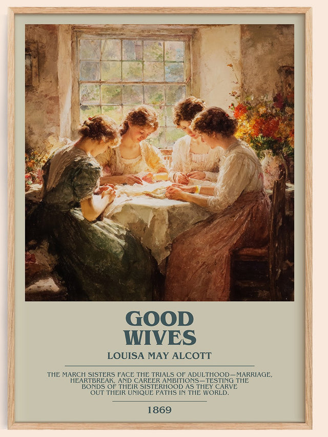 Good Wives Bookish Wall Art by Louisa May Alcott