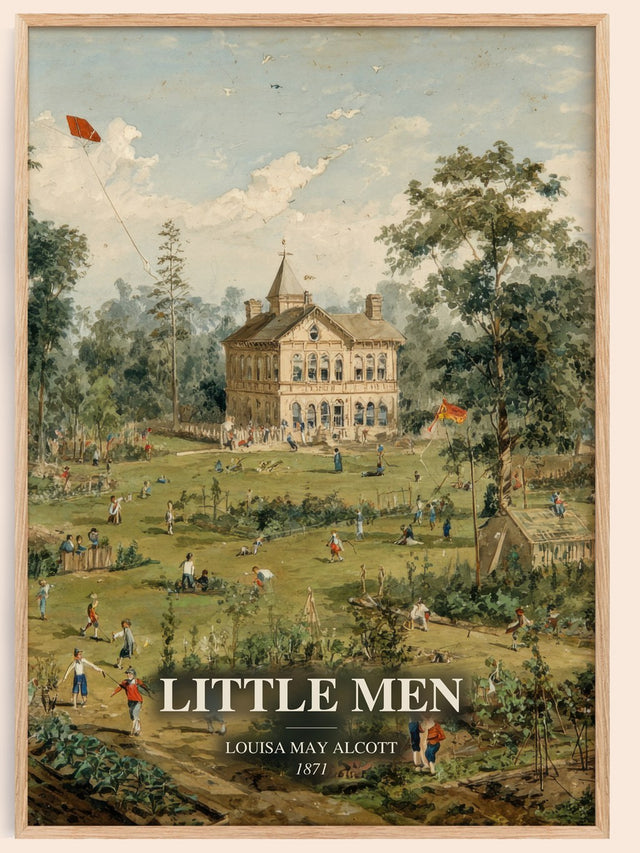 Little Men Book Watercolour Illustration by Louisa May Alcott