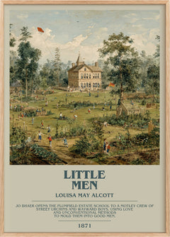 Little Men Bookish Wall Art by Louisa May Alcott