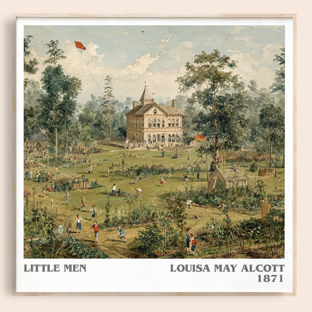 Little Men Literary Art Print by Louisa May Alcott