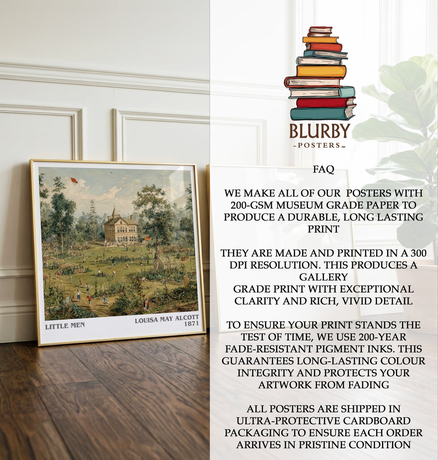 Little Men Literary Art Print by Louisa May Alcott