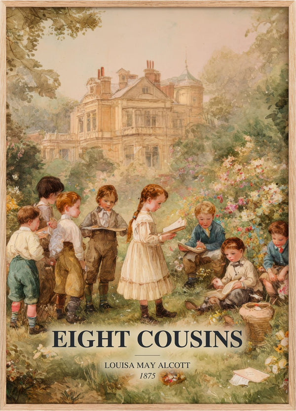 Eight Cousins Book Watercolour Illustration by Louisa May Alcott