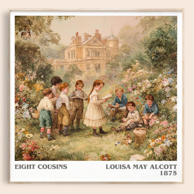 Eight Cousins Literary Art Print by Louisa May Alcott