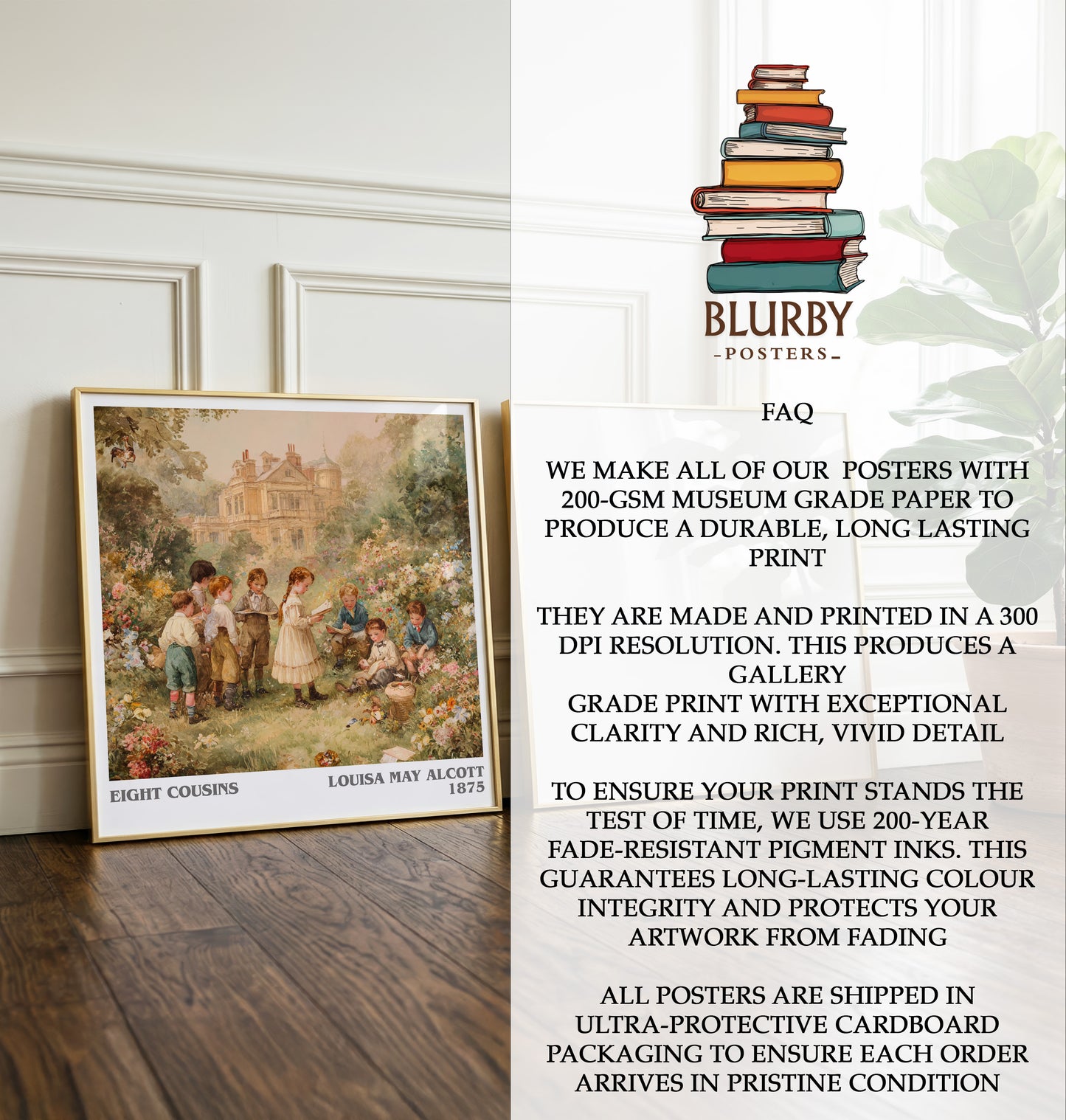 Eight Cousins Literary Art Print by Louisa May Alcott