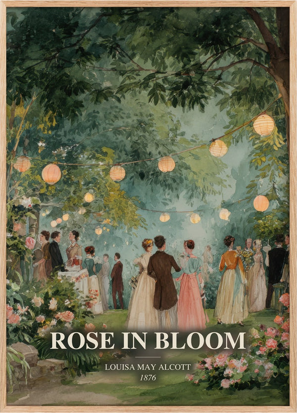 Rose In Bloom Book Watercolour Illustration by Louisa May Alcott
