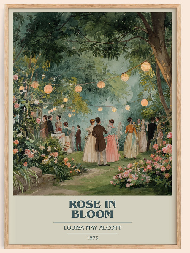 Rose In Bloom Book Cover Poster by Louisa May Alcott
