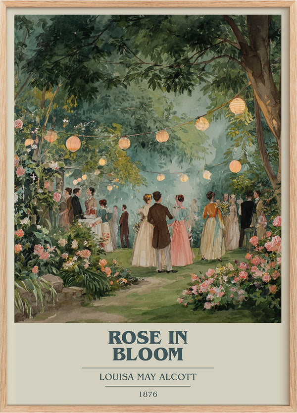 Rose In Bloom Book Cover Poster by Louisa May Alcott