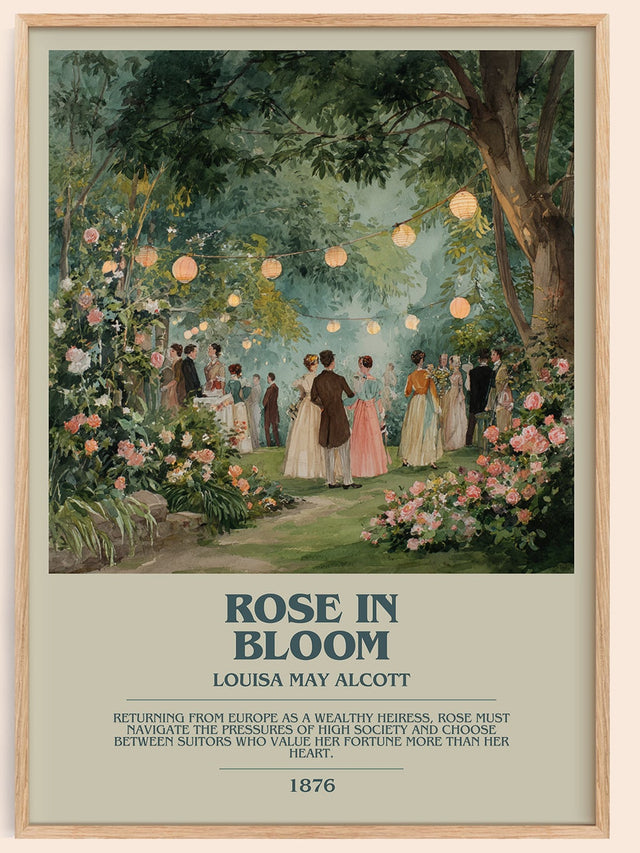 Rose In Bloom Bookish Wall Art by Louisa May Alcott