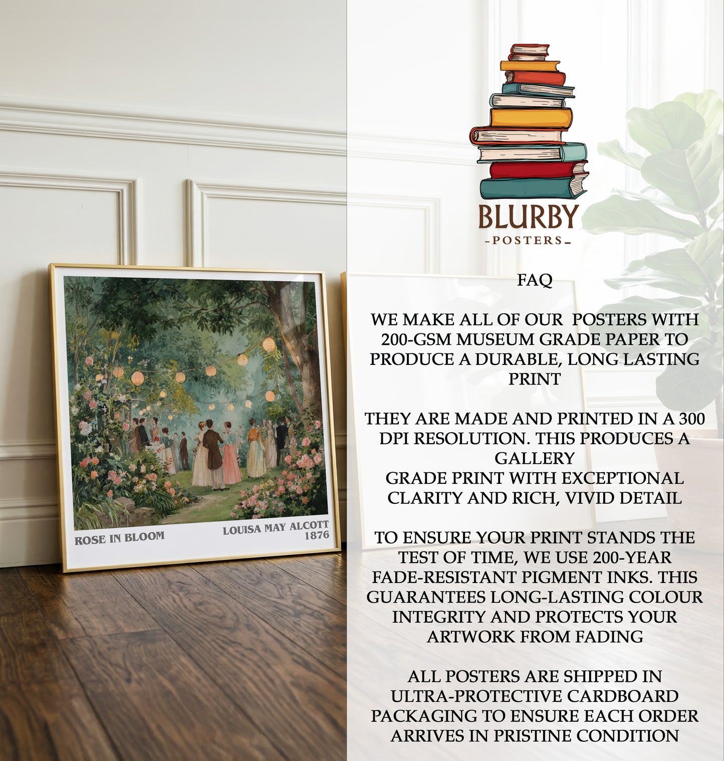 Rose In Bloom Literary Art Print by Louisa May Alcott