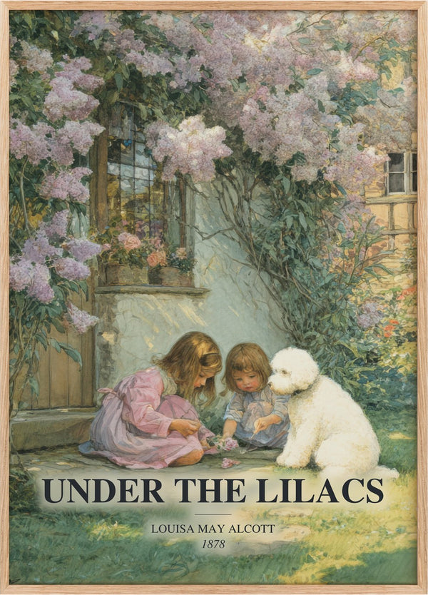 Under The Lilacs Book Watercolour Illustration by Louisa May Alcott