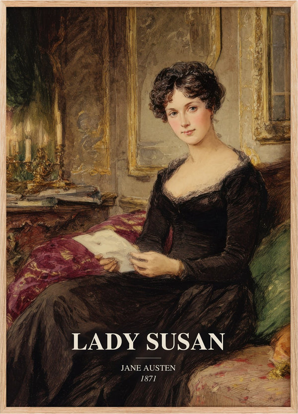Lady Susan Book Watercolour Illustration by Jane Austen