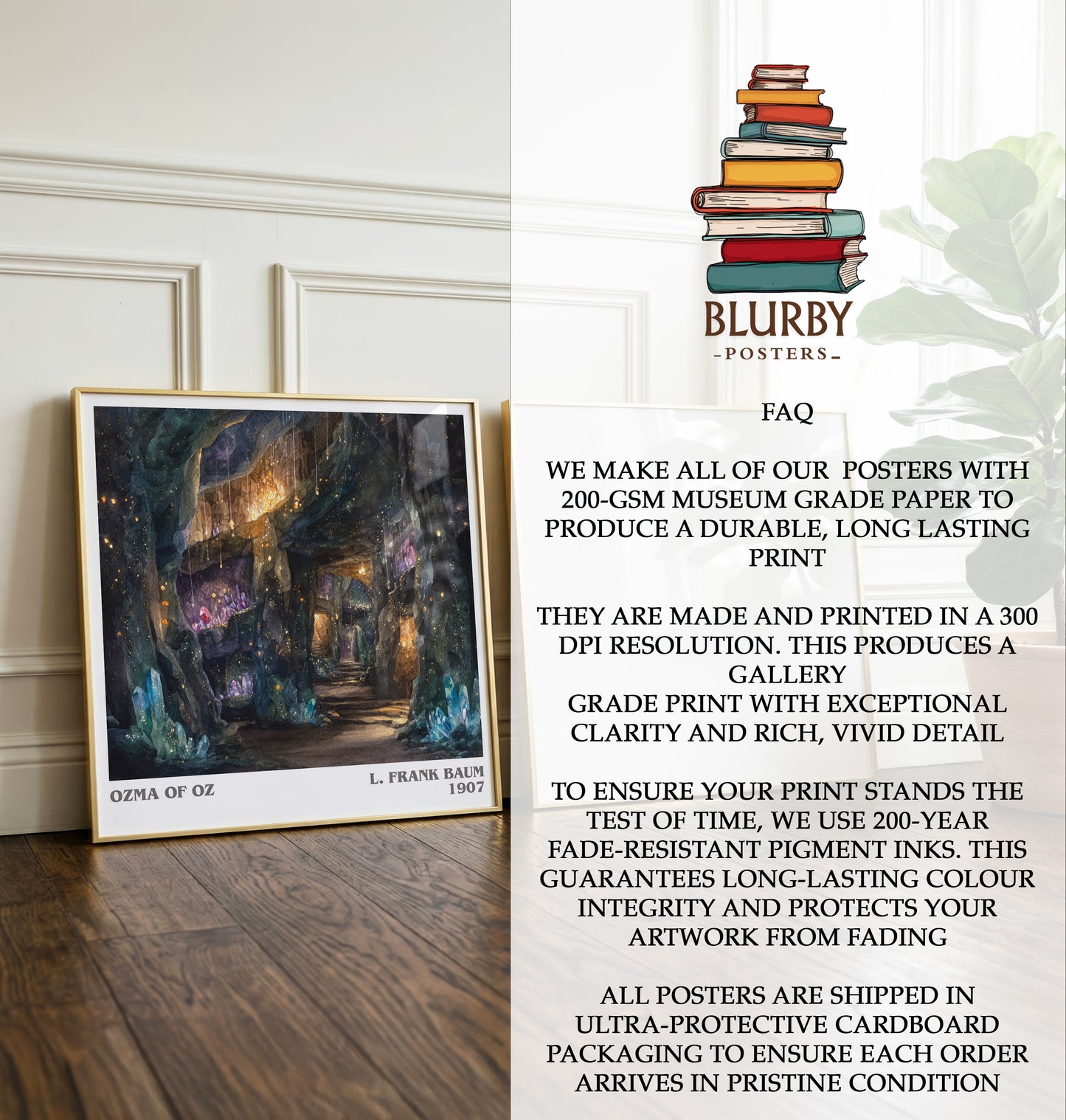Osma Of Oz Literary Art Print by L. Frank Baum
