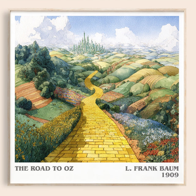 The Road to Oz Literary Art Print by L Frank Baum