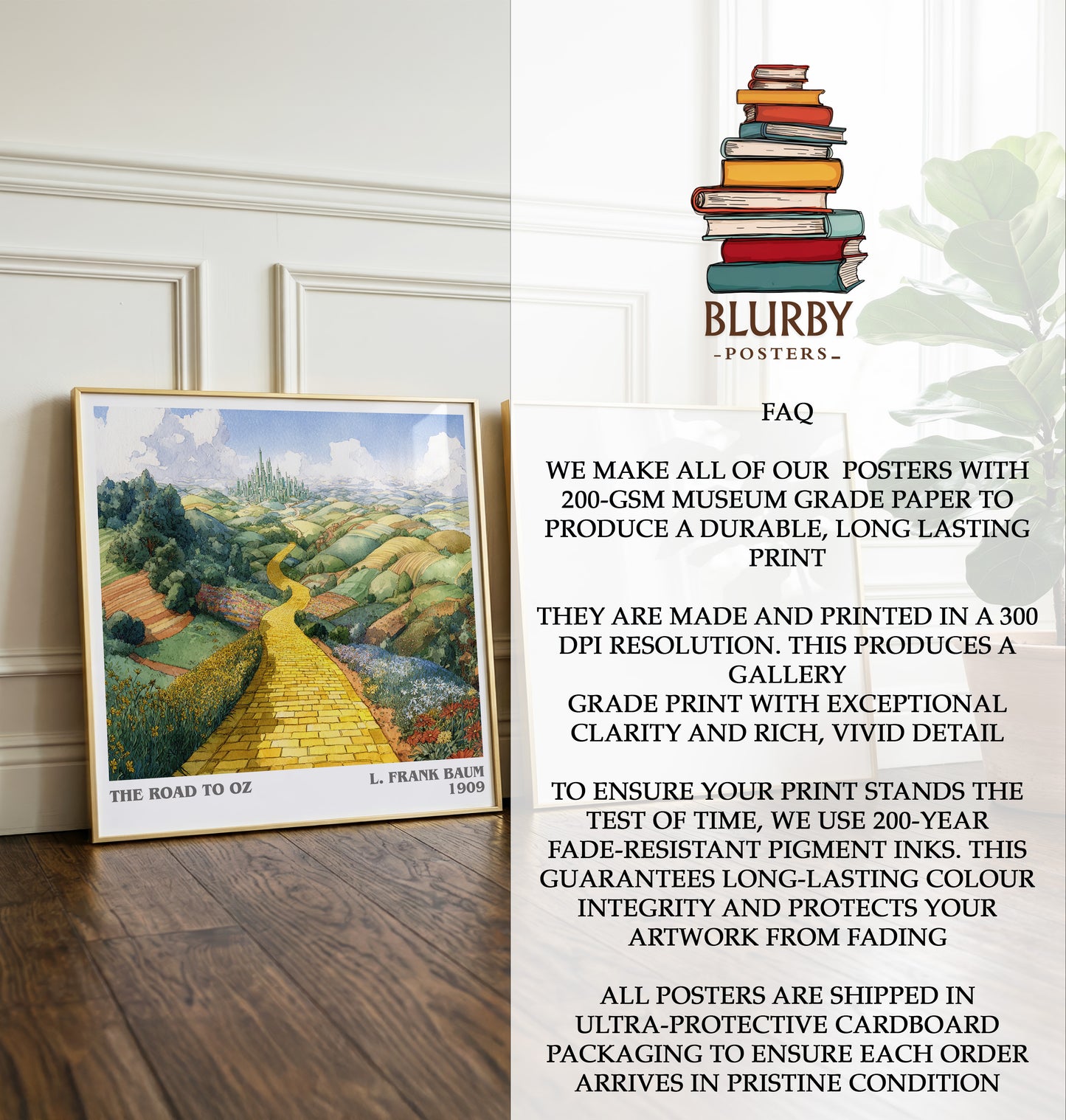 The Road to Oz Literary Art Print by L Frank Baum