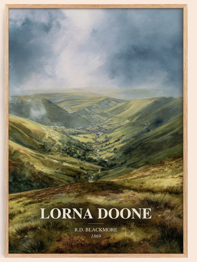 Lorna Doone Book Watercolour Illustration by R.D. Blackmore