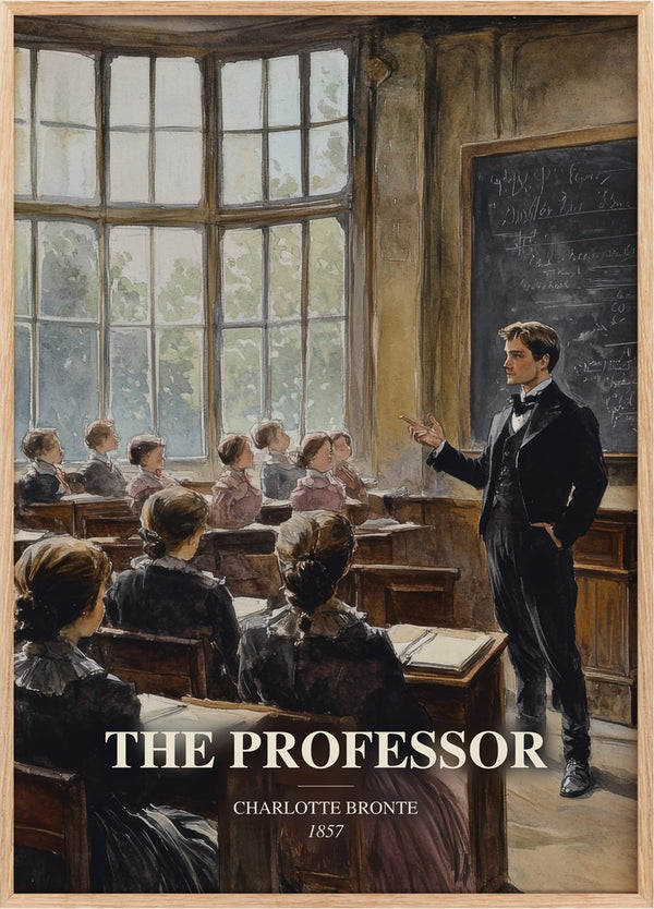 The Professor Book Watercolour Illustration by Charlotte Bronte